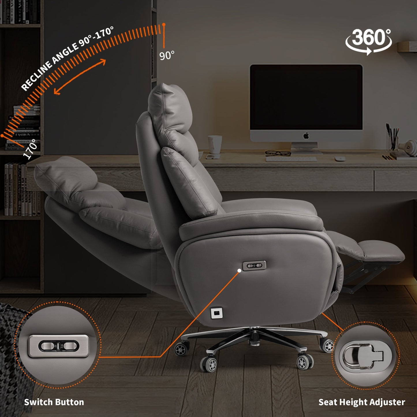 Coast Power Fauteuil inclinable de bureau
