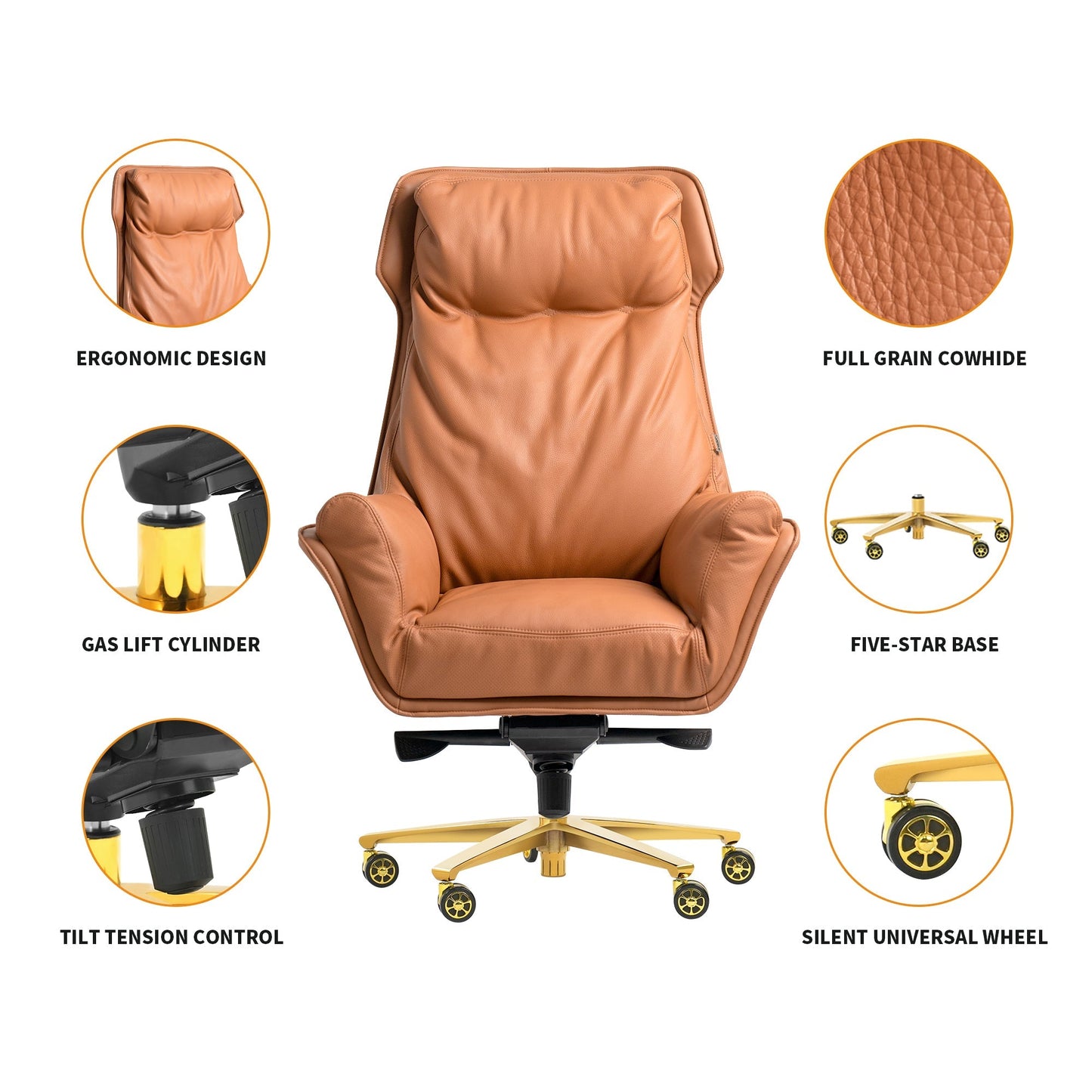 Austin Chaise de bureau rembourrée