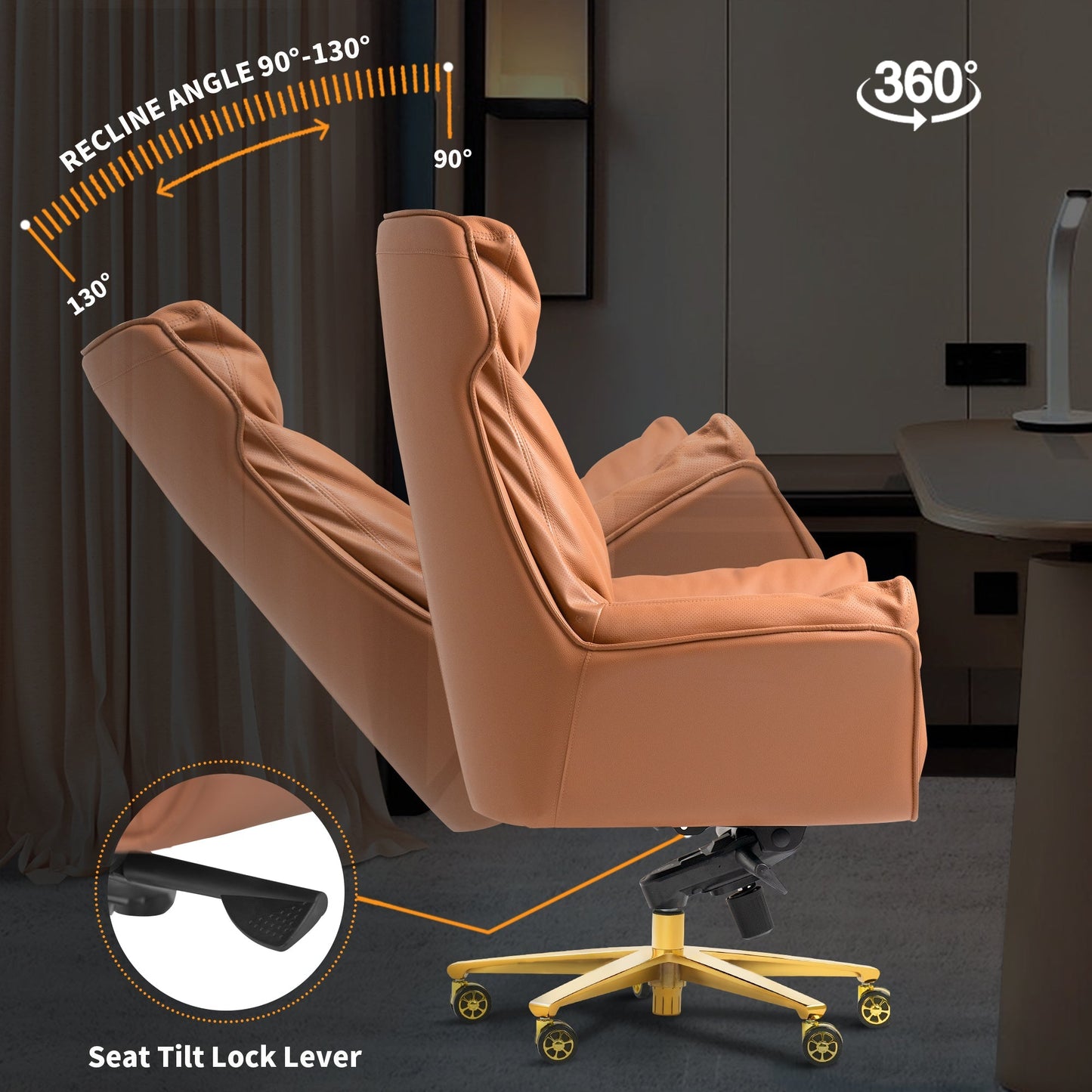 Austin Chaise de bureau rembourrée