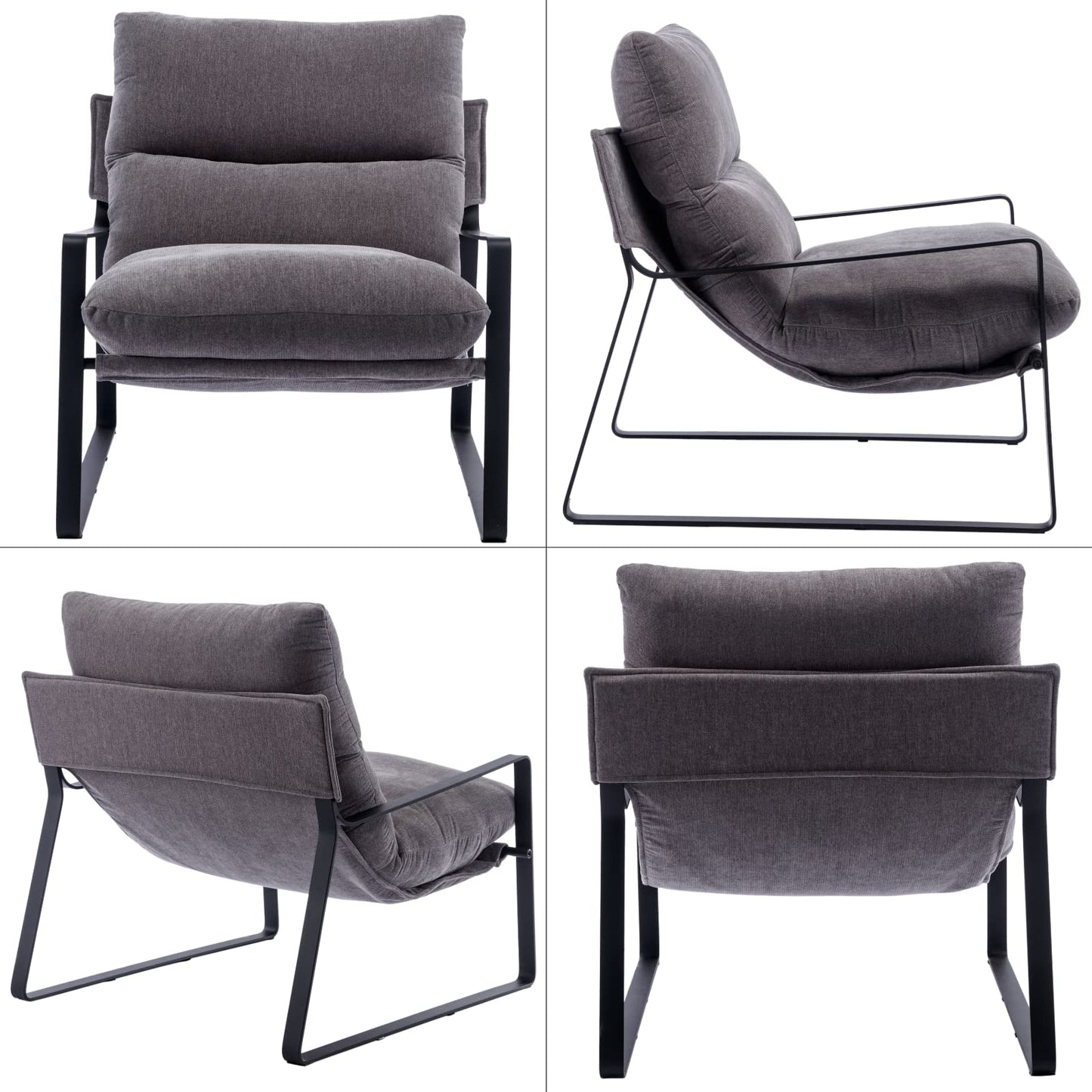 Fauteuil Lounge rembourré – Fauteuil d'appoint design et moderne