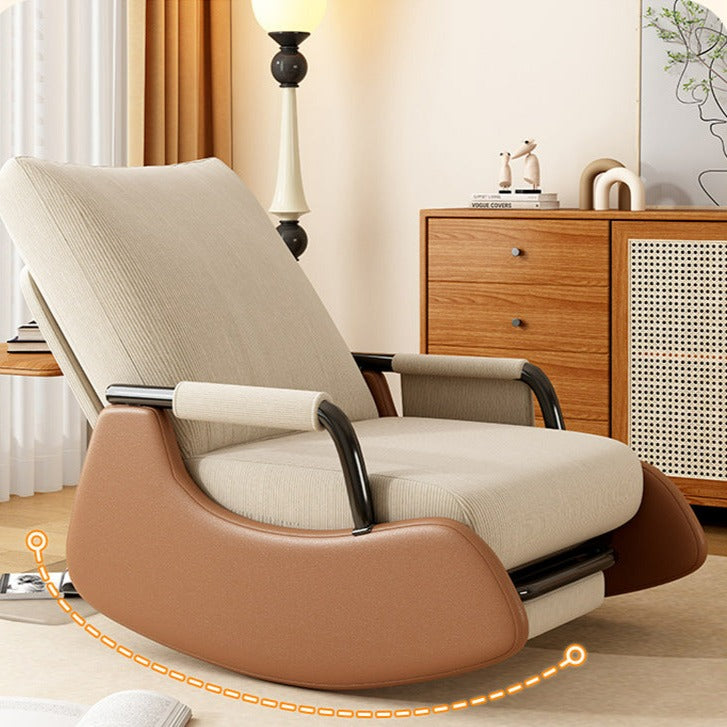 Rocking Chair avec repose-pieds réglable – Fauteuil à bascule relaxant