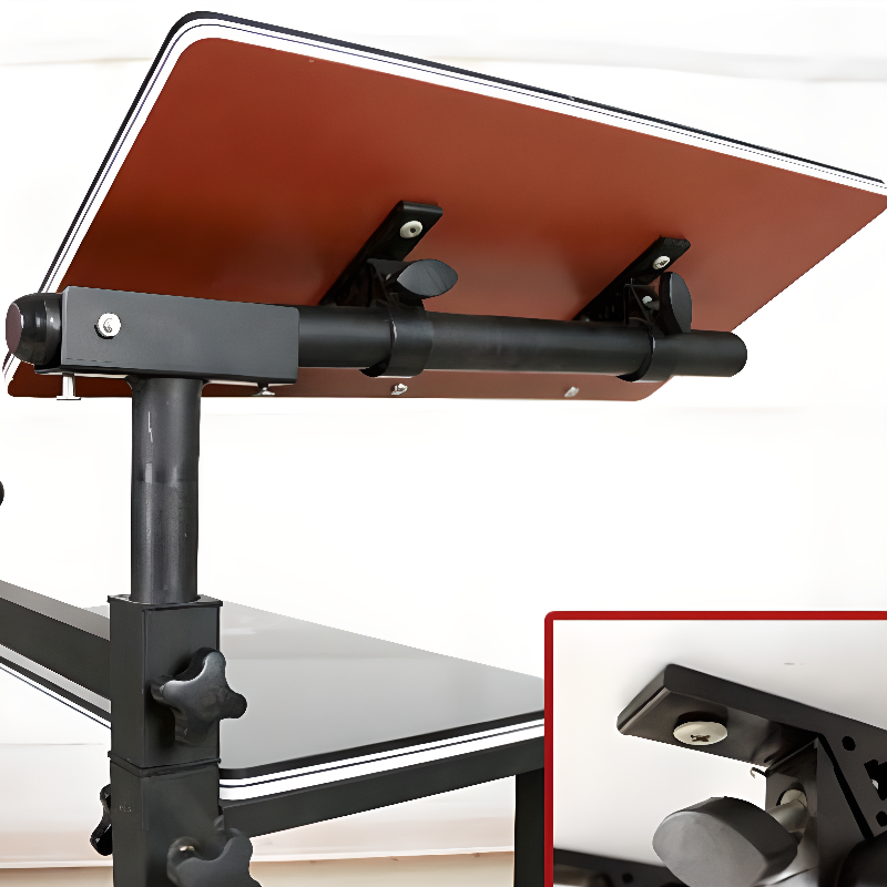 Bureau Assis-Debout Mobile Réglable en Hauteur - Poste de Travail Ergonomique sur Roulettes