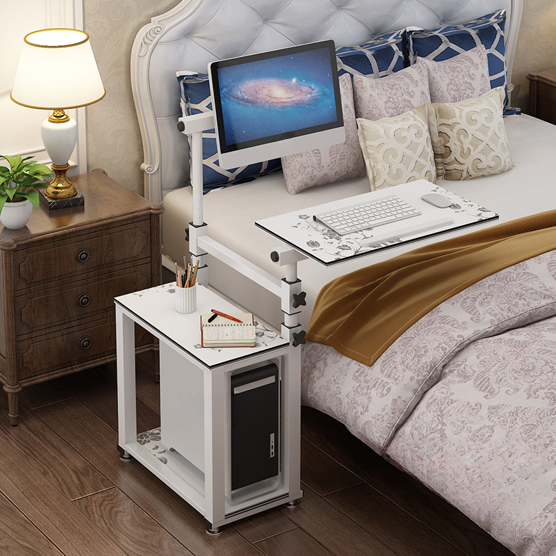 Bureau Assis-Debout Mobile Réglable en Hauteur - Poste de Travail Ergonomique sur Roulettes
