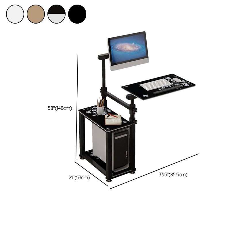 Bureau Assis-Debout Mobile Réglable en Hauteur - Poste de Travail Ergonomique sur Roulettes
