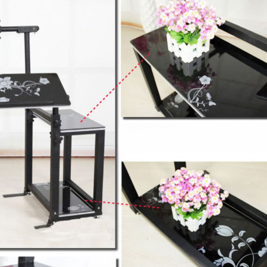 Bureau Assis-Debout Mobile Réglable en Hauteur - Poste de Travail Ergonomique sur Roulettes