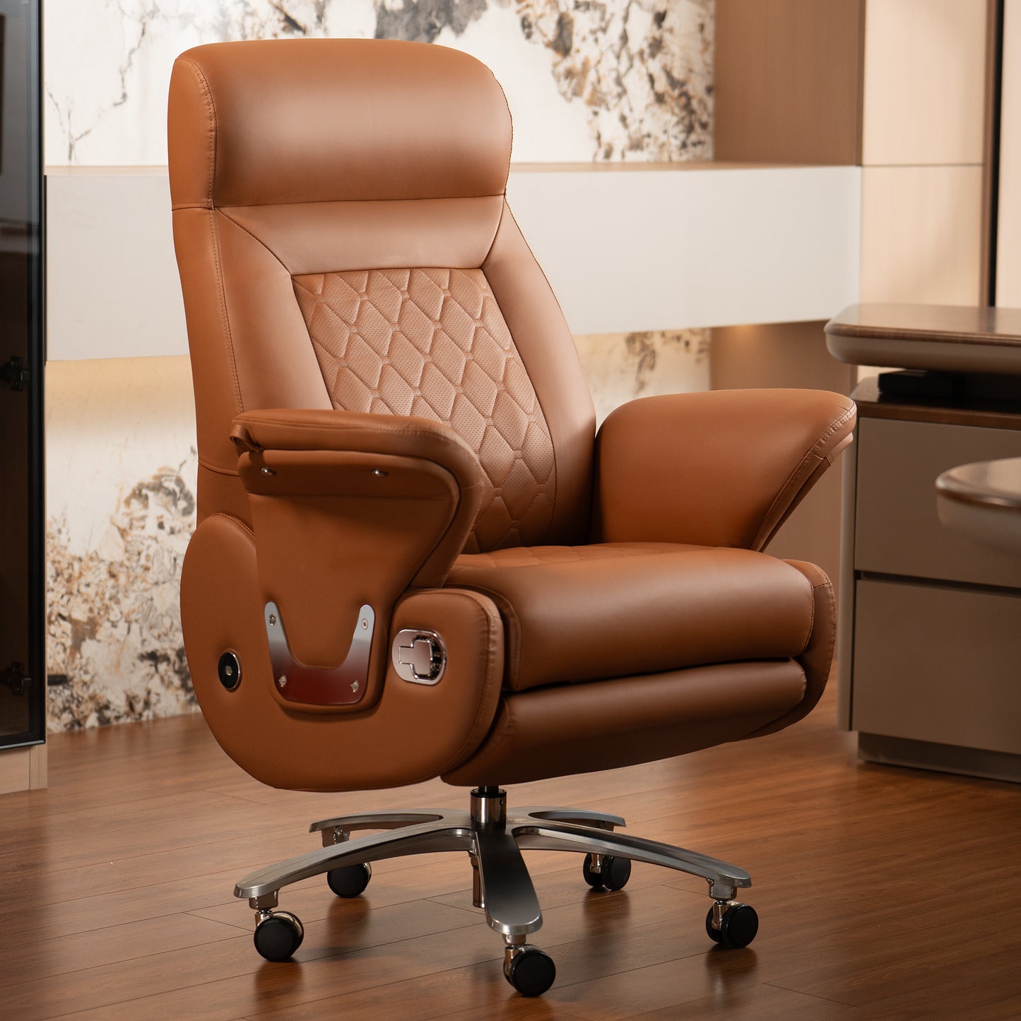 Fauteuil de direction massant Luca – Siège de bureau ergonomique