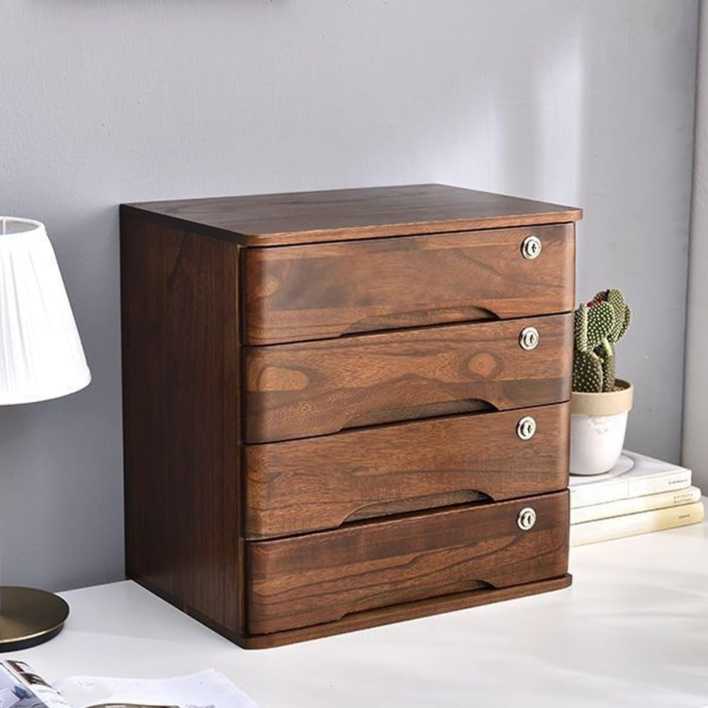 Caisson de bureau verrouillable en bois Jones - Classeur à clés