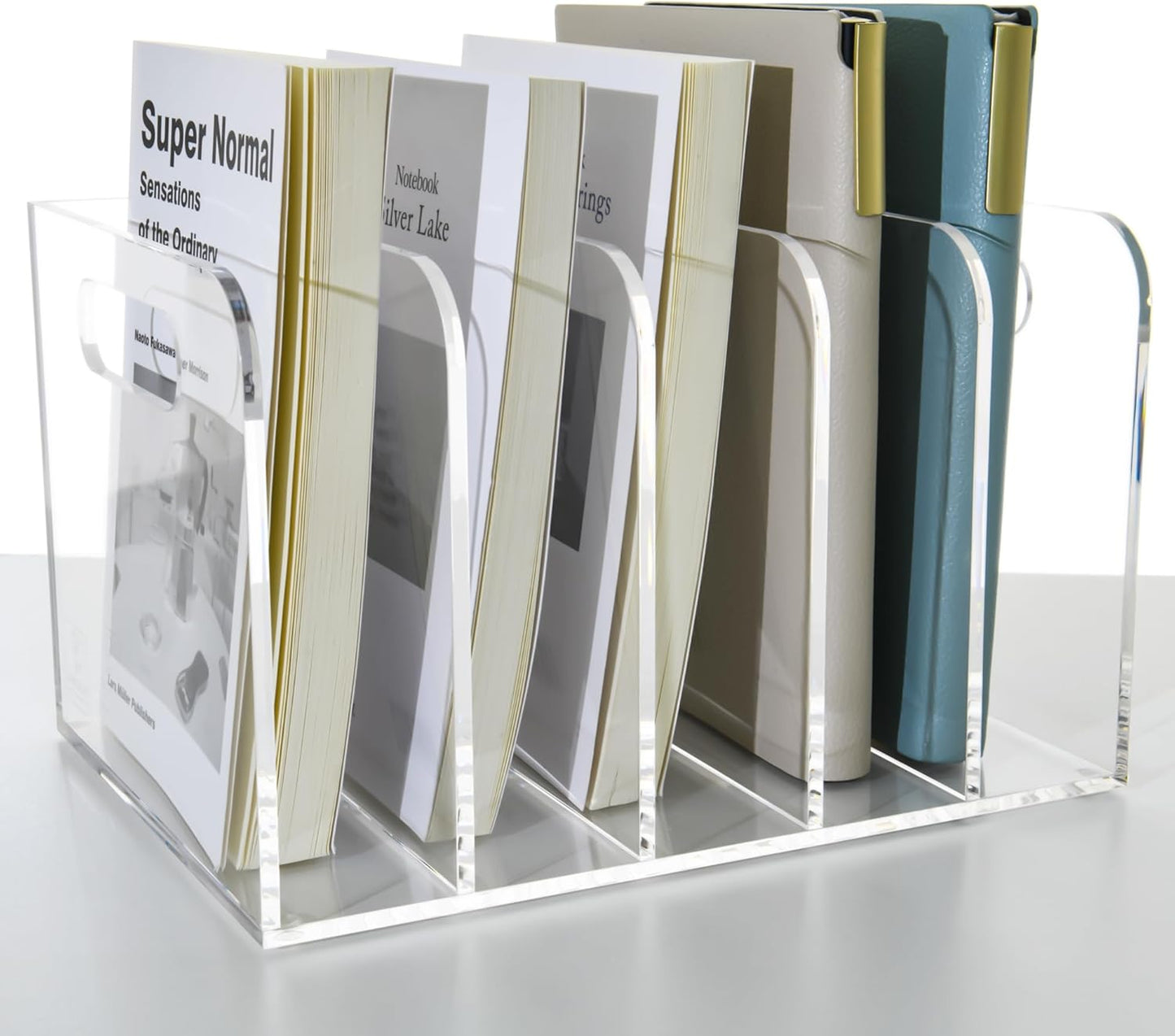 Porte-Revues en Acrylique Magnus - Support de Rangement Transparent au Design Moderne