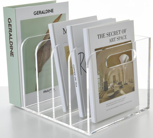 Porte-Revues en Acrylique Magnus - Support de Rangement Transparent au Design Moderne