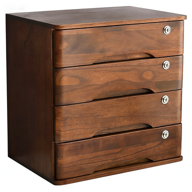 Caisson de bureau verrouillable en bois Jones - Classeur à clés