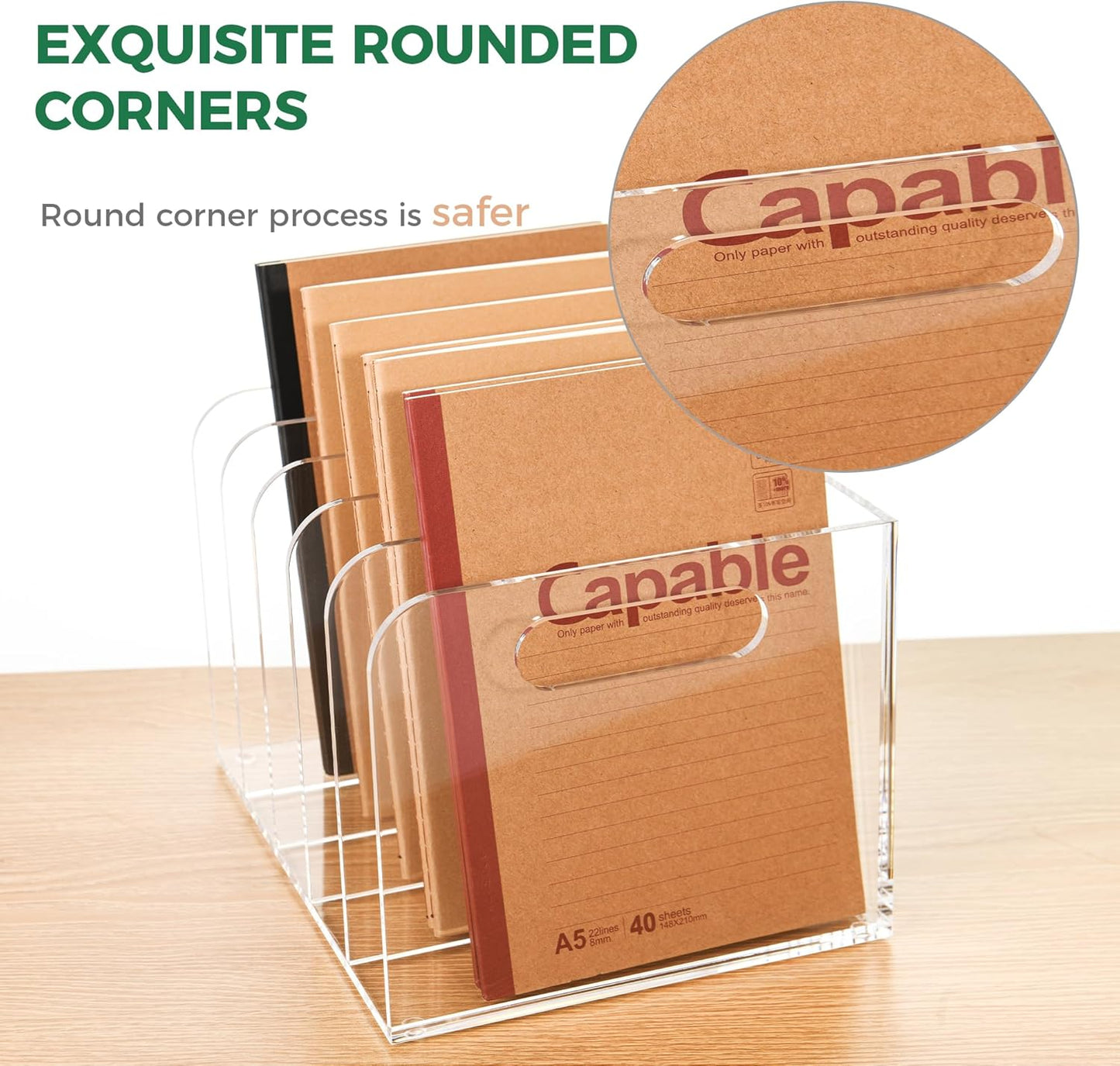 Porte-Revues en Acrylique Magnus - Support de Rangement Transparent au Design Moderne