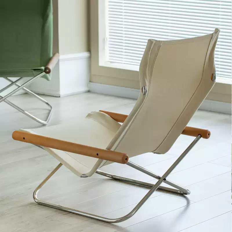 Nychair X Lounge Chair – Fauteuil pliable en tissu et hêtre