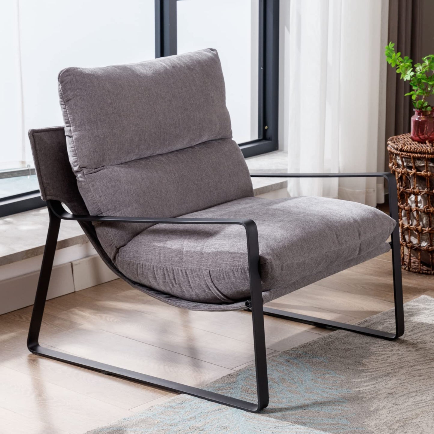 Fauteuil Lounge rembourré – Fauteuil d'appoint design et moderne