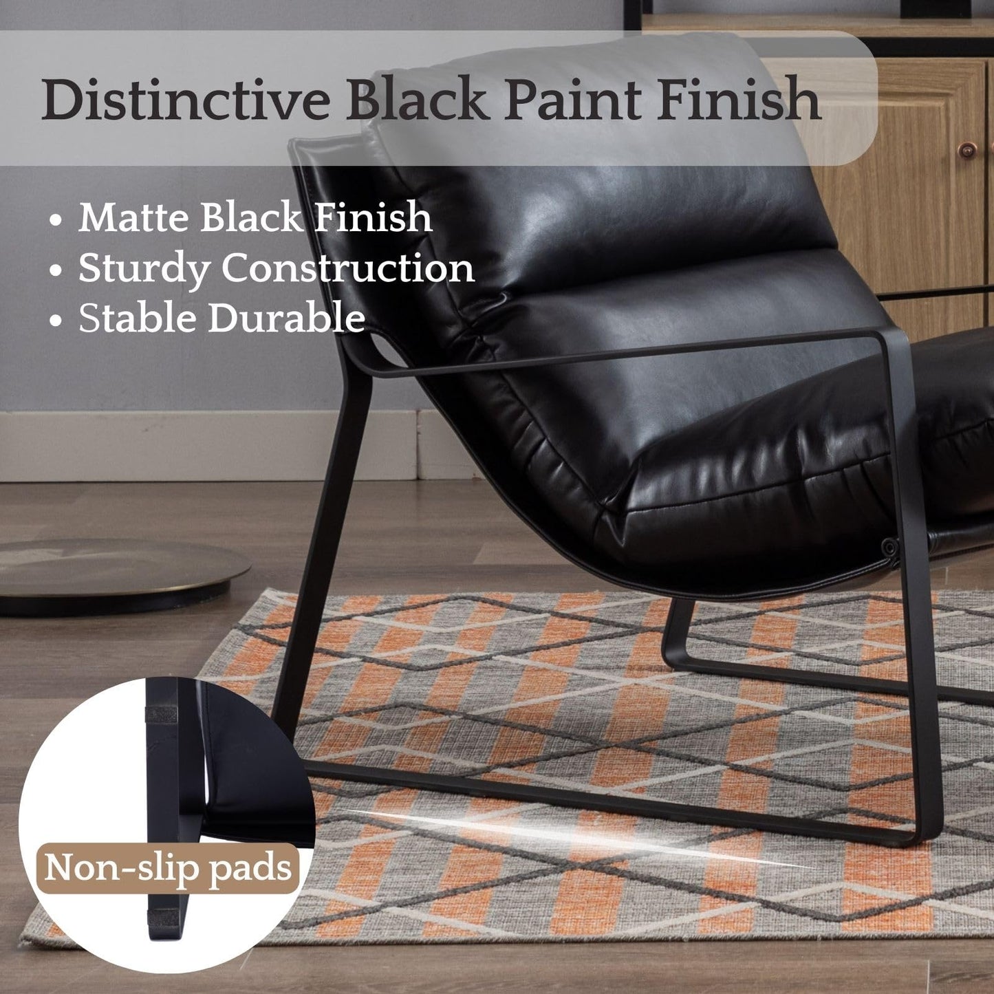 Fauteuil Lounge rembourré – Fauteuil d'appoint design et moderne