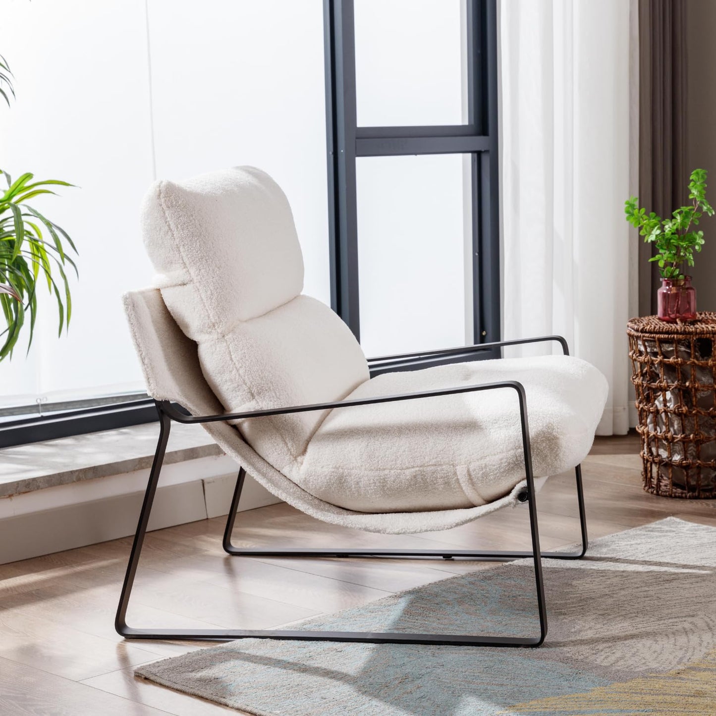 Fauteuil Lounge rembourré – Fauteuil d'appoint design et moderne