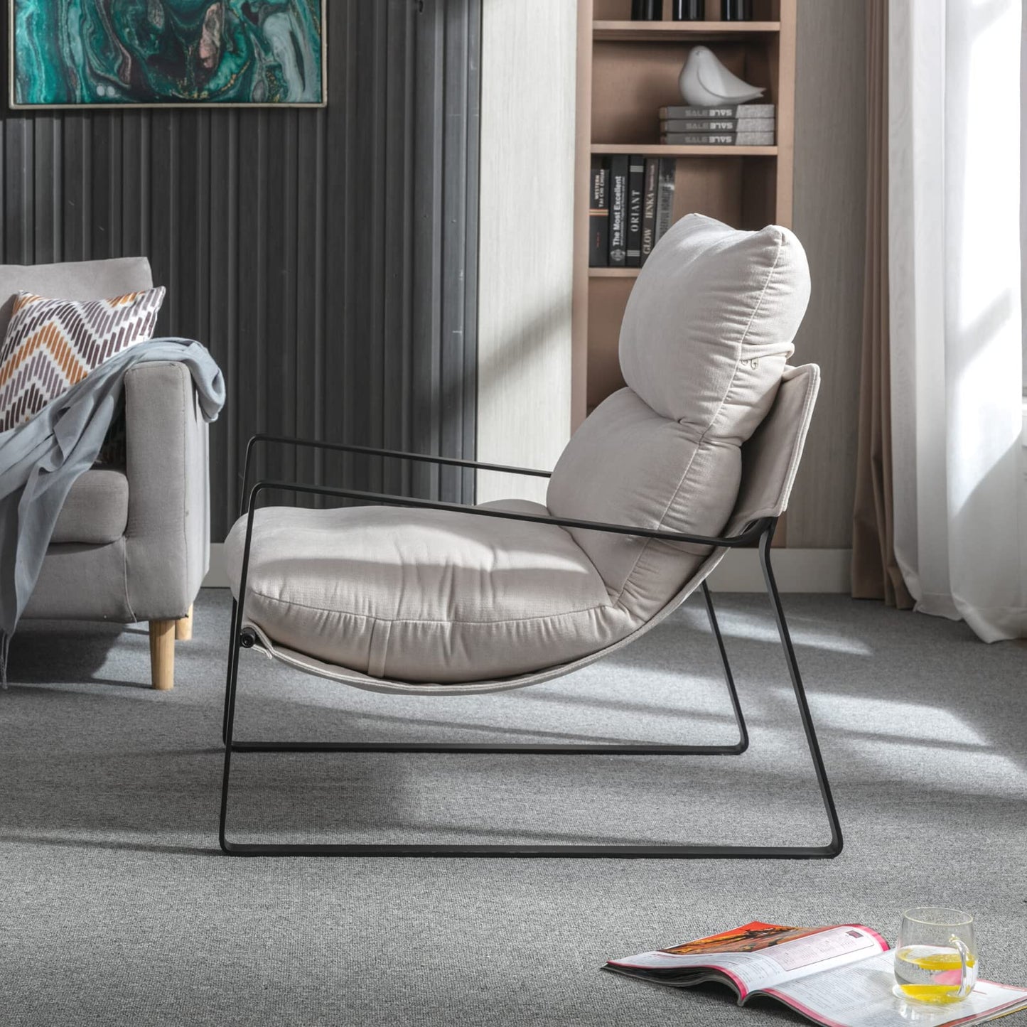 Fauteuil Lounge rembourré – Fauteuil d'appoint design et moderne