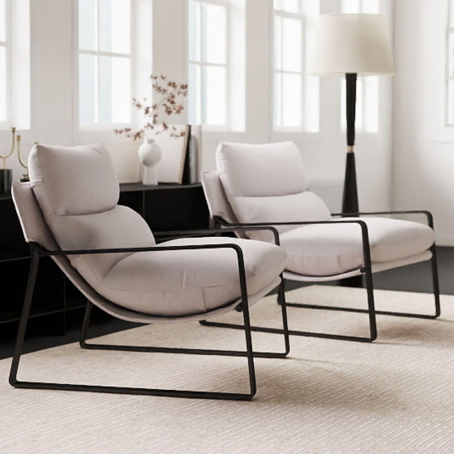 Fauteuil Lounge rembourré – Fauteuil d'appoint design et moderne