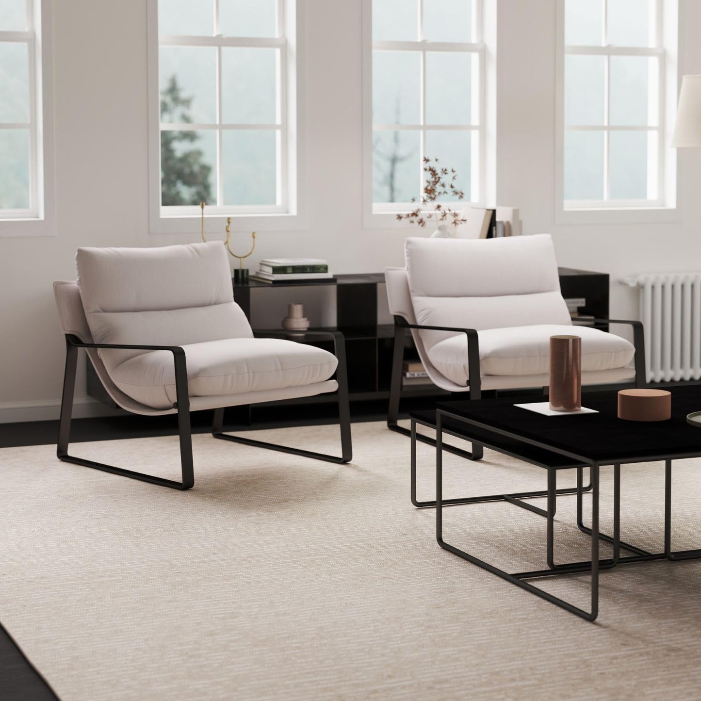 Fauteuil Lounge rembourré – Fauteuil d'appoint design et moderne
