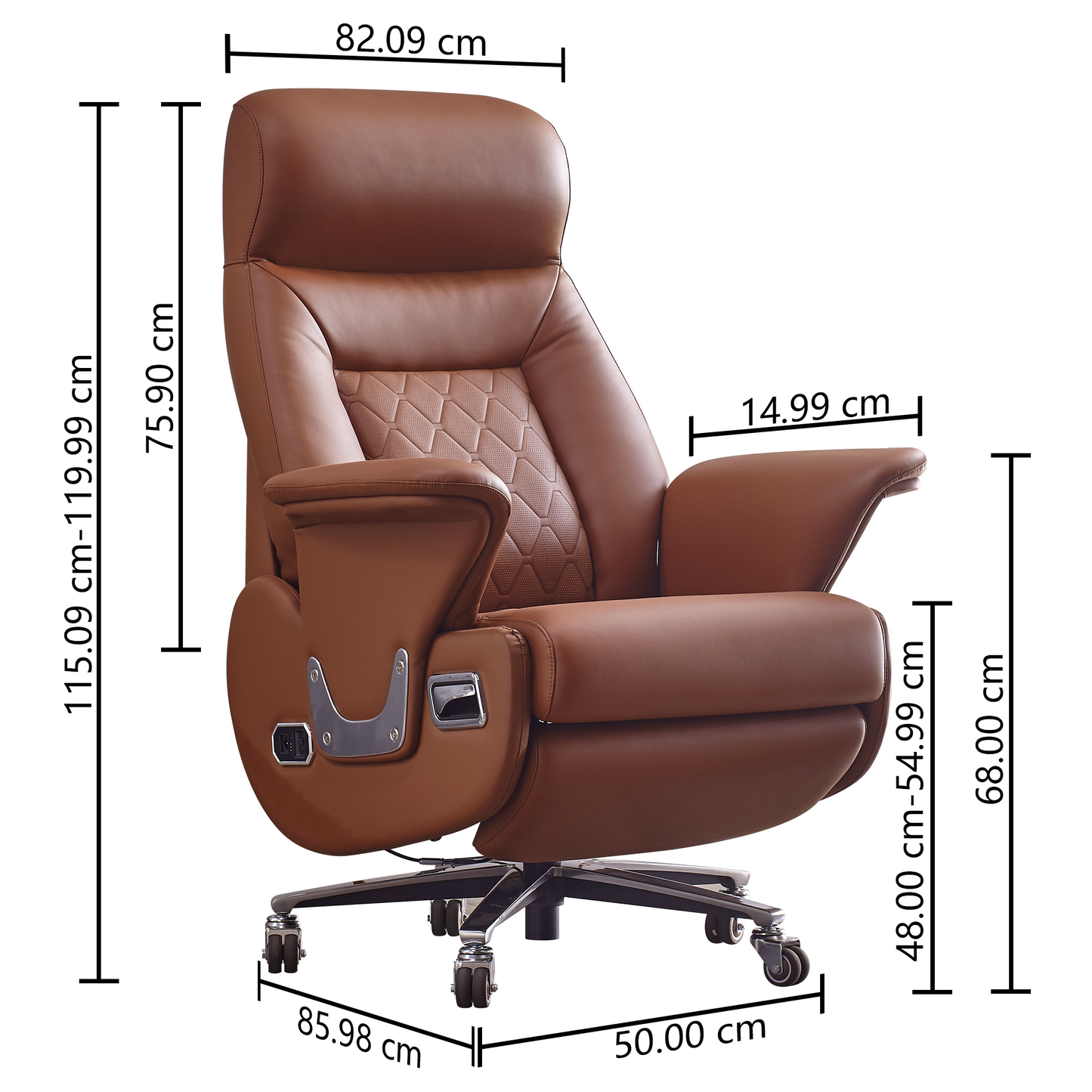 Fauteuil de direction massant Luca – Siège de bureau ergonomique