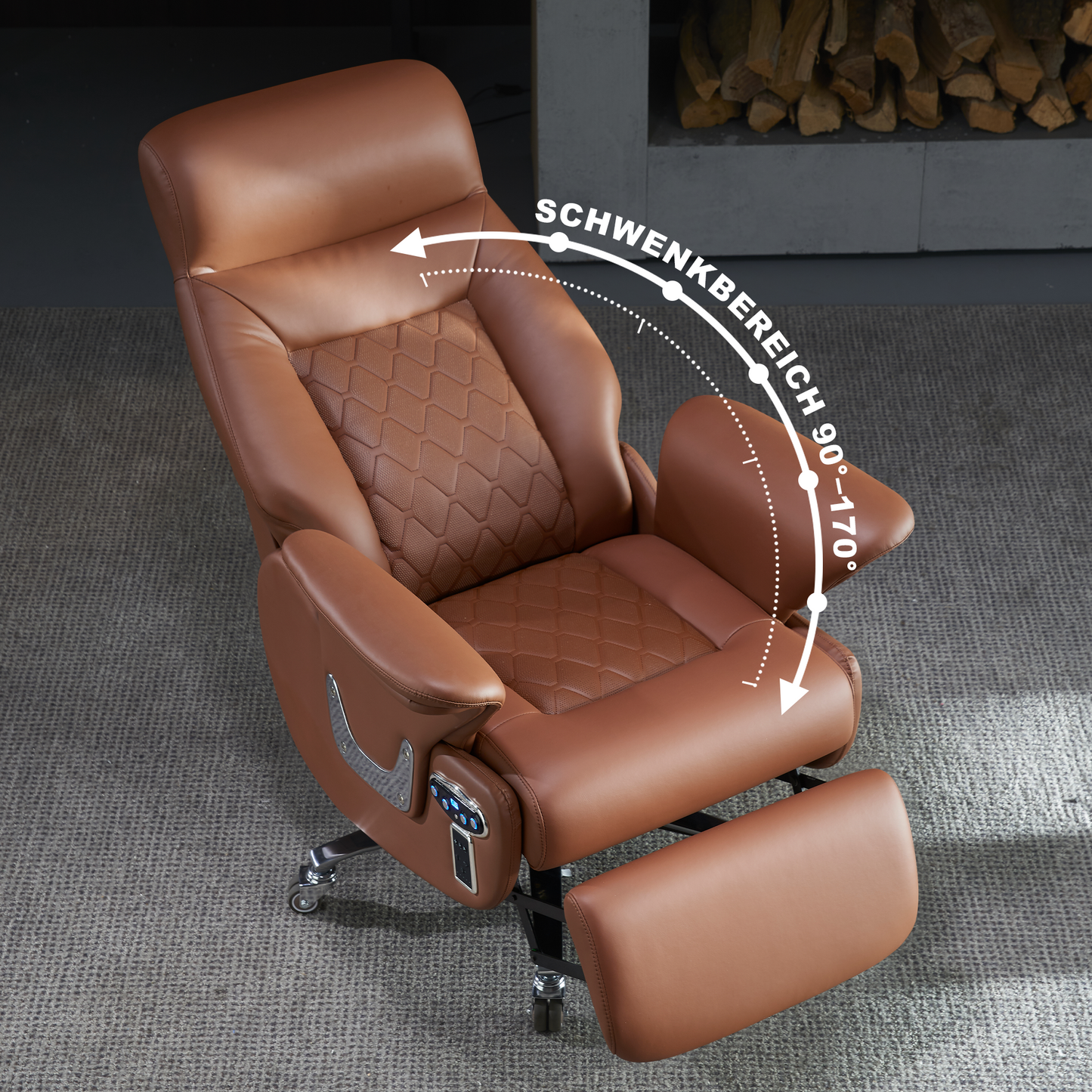 Fauteuil de direction massant Luca – Siège de bureau ergonomique
