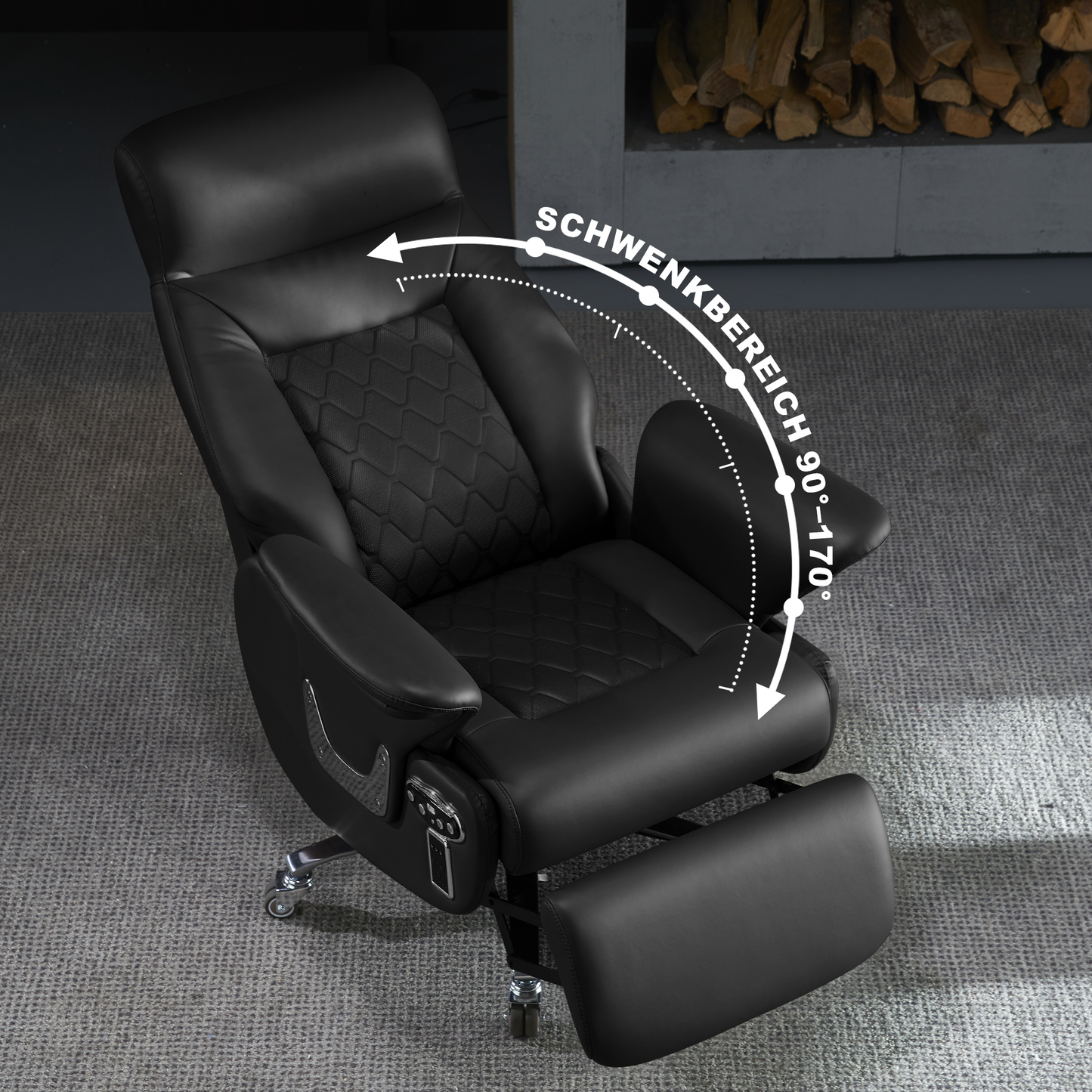 Fauteuil de direction massant Luca – Siège de bureau ergonomique